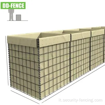 Barriera di sicurezza Galvanizzata Gabion per Blast Defense Wall